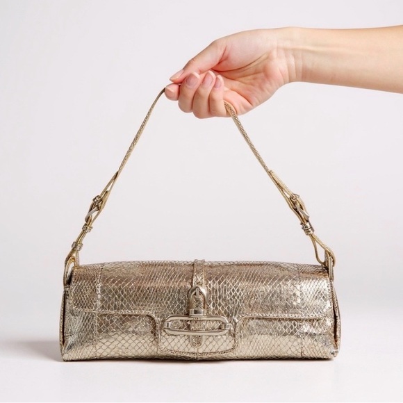 LIMITED ED 2006 Jimmy Choo Python Tulita Mini Bag/ Clutch - Picture 1 of 16
